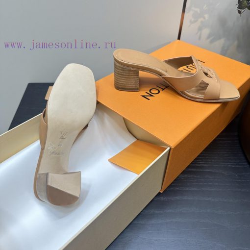2024 early spring new LV donkey brand Louis Vuitton classic explosive hollow out thick heel c0dvabki - Image 10