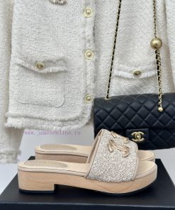 Chanel | Chanel 24P New Solid Wood ProductDouble C thick soled slippersThe unique materials vvl3e7di