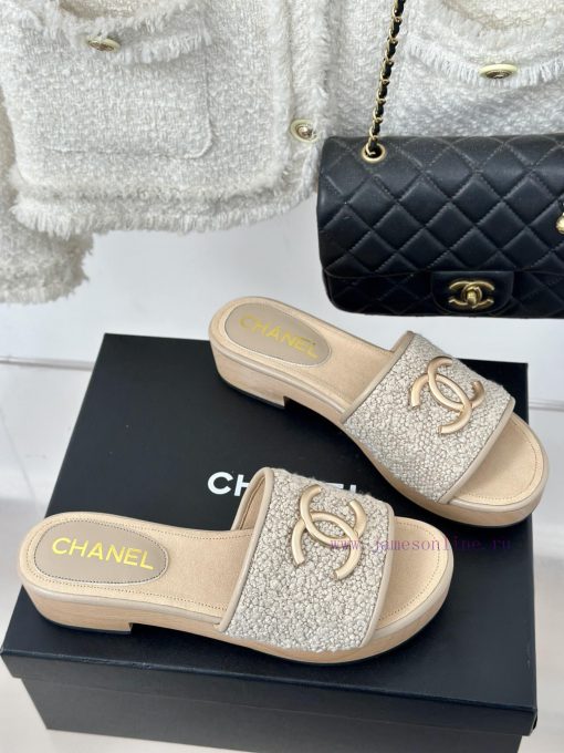Chanel | Chanel 24P New Solid Wood ProductDouble C thick soled slippersThe unique materials vvl3e7di - Image 4