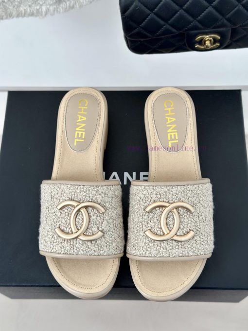 Chanel | Chanel 24P New Solid Wood ProductDouble C thick soled slippersThe unique materials vvl3e7di - Image 5