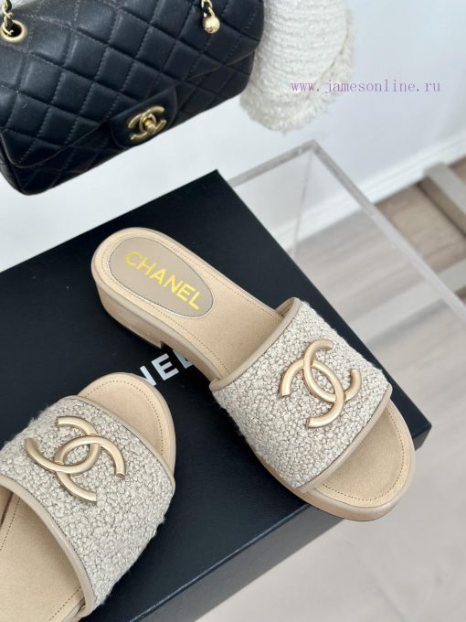 Chanel | Chanel 24P New Solid Wood ProductDouble C thick soled slippersThe unique materials vvl3e7di - Image 6