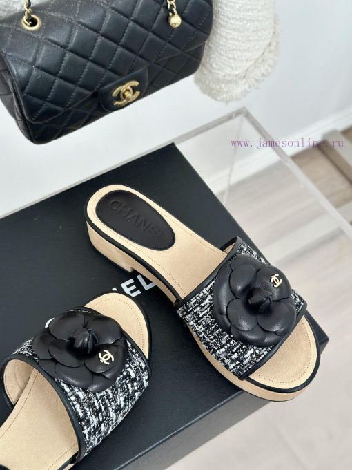Chanel | Chanel 24P Spring/Summer New ProductsThick Bottom Mountain Camellia Slippers Seriesibvhcbdl - Image 6
