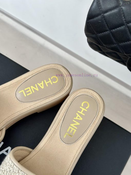 Chanel | Chanel 24P New Solid Wood ProductDouble C thick soled slippersThe unique materials vvl3e7di - Image 9