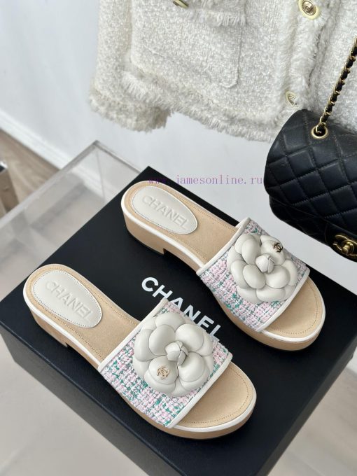 Chanel | Chanel 24P Spring/Summer New ProductsThick Bottom Mountain Camellia Slippers Seriesitjxeyzr - Image 4