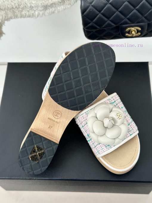 Chanel | Chanel 24P Spring/Summer New ProductsThick Bottom Mountain Camellia Slippers Seriesitjxeyzr - Image 10