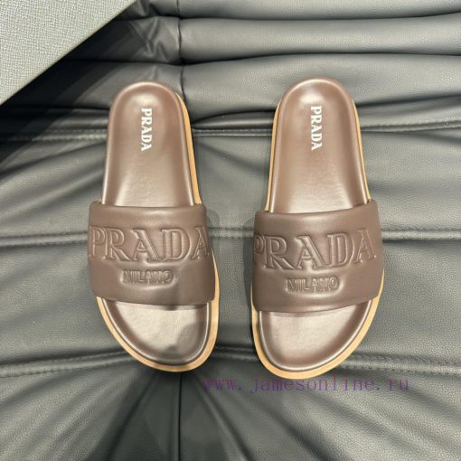 PRADR - Prada luxury brand casual slippers, imported original sheepskin, high-end and comfor9jixsub2