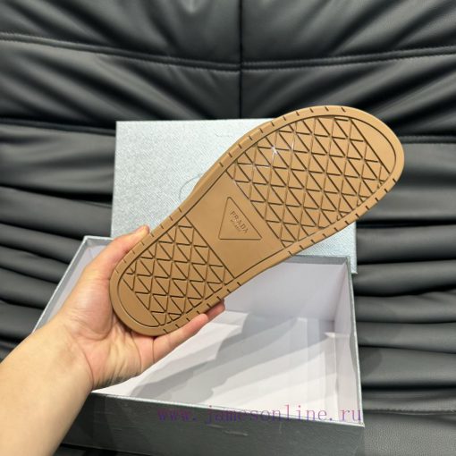 PRADR - Prada luxury brand casual slippers, imported original sheepskin, high-end and comfor9jixsub2 - Image 9