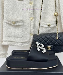 Chanel | Chanel Classic Thick Bottom Water Diamond Large Pair C SlippersMinimalist Double C 2eye0omw