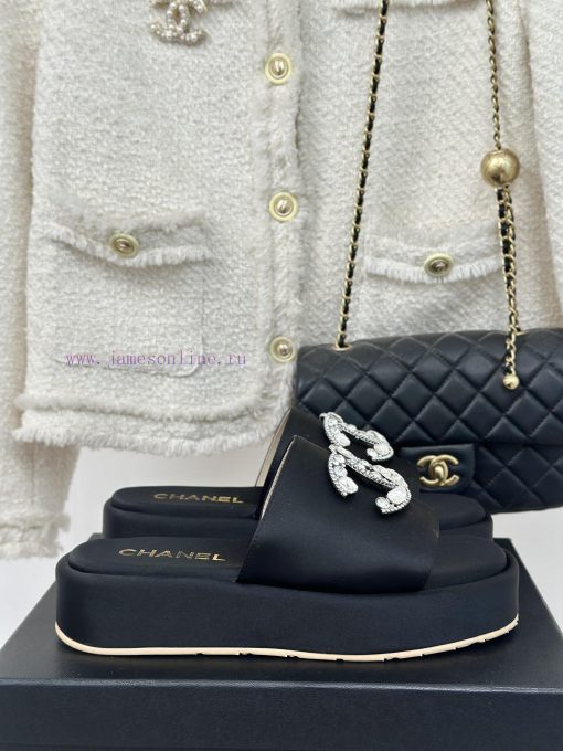 Chanel | Chanel Classic Thick Bottom Water Diamond Large Pair C SlippersMinimalist Double C 2eye0omw - Image 2