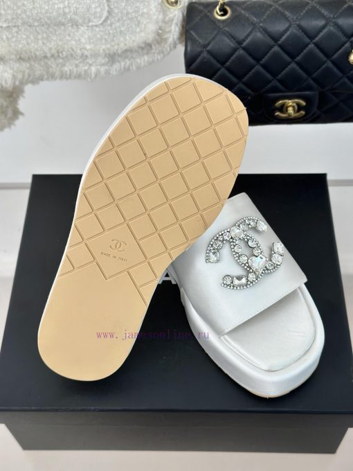 Chanel | Chanel Classic Thick Bottom Water Diamond Large Pair C SlippersMinimalist Double C kkwpsxr4 - Image 10