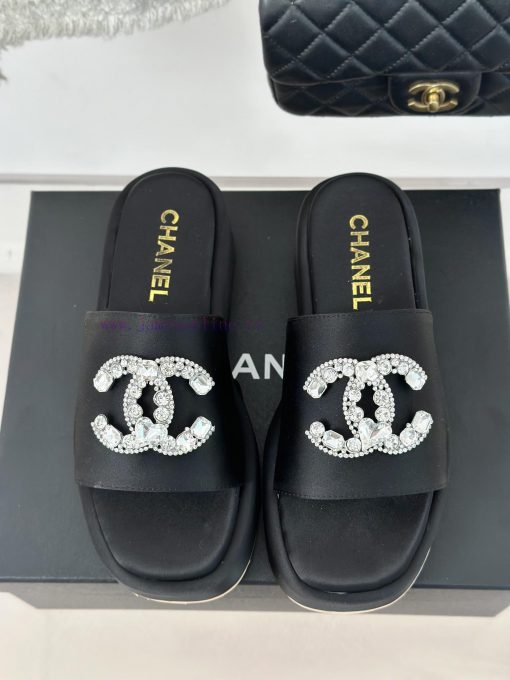 Chanel | Chanel Classic Thick Bottom Water Diamond Large Pair C SlippersMinimalist Double C 2eye0omw - Image 5