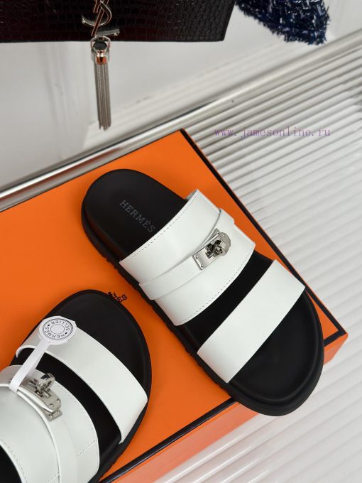 Male+10Herm è s/Herm è s Classic Kelly Button Second Uncle SlippersKelly's buckle is complet7gjqpp6c - Image 6