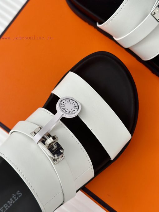 Male+10Herm è s/Herm è s Classic Kelly Button Second Uncle SlippersKelly's buckle is complet7gjqpp6c - Image 8