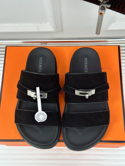 Male+10Herm è s/Herm è s Classic Kelly Button Second Uncle SlippersKelly's buckle is complet3was91ib - Image 5