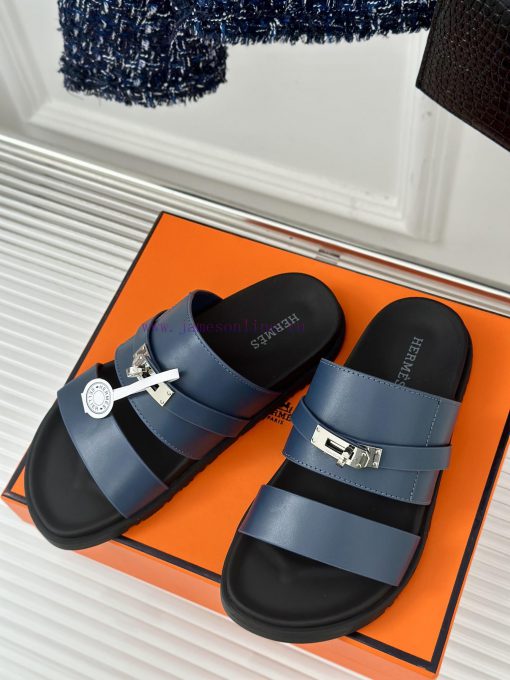 Male+10Herm è s/Herm è s Classic Kelly Button Second Uncle SlippersKelly's buckle is complet35m5kkoa - Image 3