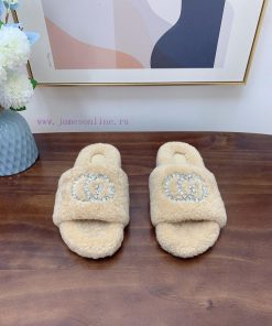 Gucci GUCCI2024 new lamb wool slippers priceTop quality pure fur integrated straight fur creviopvc34