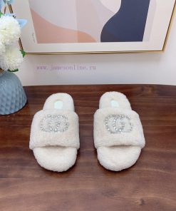 Gucci GUCCI2024 new lamb wool slippers priceTop quality pure fur integrated straight fur cre3dgs4aze