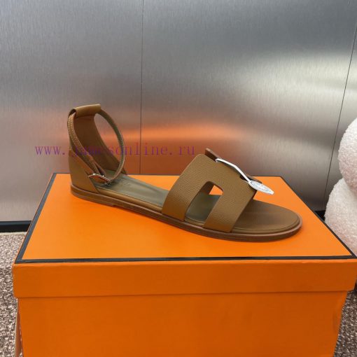 Hermes Spring/Summer Classic Santorini Color blocked I-shaped Dragging Women's Shoes H Home kx4z8nib - Image 7