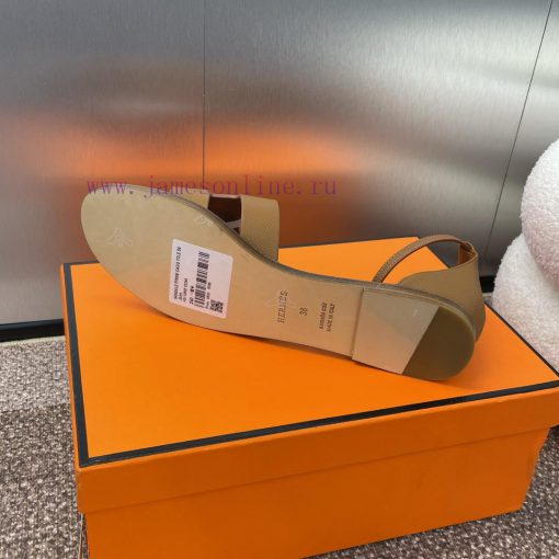 Hermes Spring/Summer Classic Santorini Color blocked I-shaped Dragging Women's Shoes H Home kx4z8nib - Image 10
