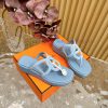 Top notch heel Hemers 2024 SS Hermes early spring new clip on thick soled slippers with genuetnxmtnw