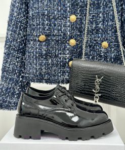 Celine | Celine 24ss Early Autumn New ProductLace up leather shoesGo materialThe fabric is mf010e27h