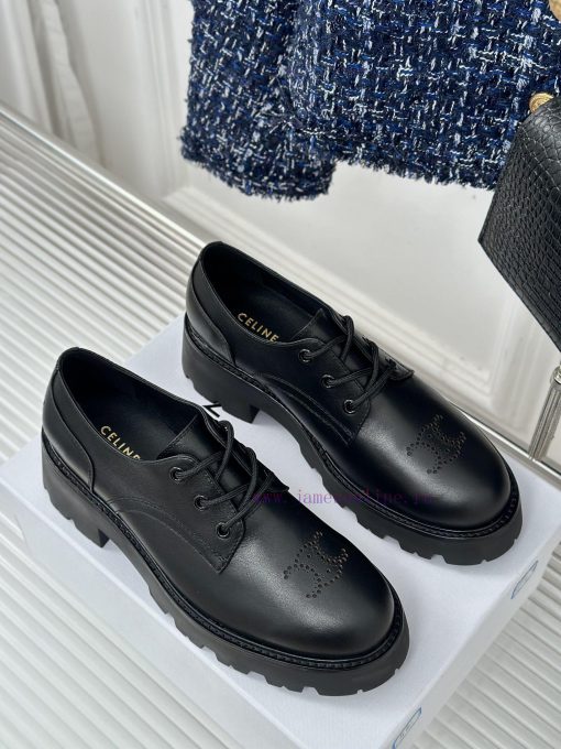 Celine | Celine 24ss Early Autumn New ProductLace up leather shoesGo materialThe fabric is mvbgx060a - Image 4