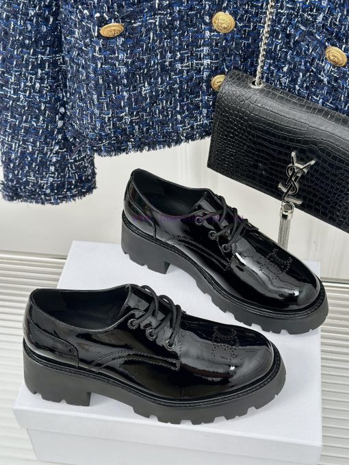 Celine | Celine 24ss Early Autumn New ProductLace up leather shoesGo materialThe fabric is mf010e27h - Image 4