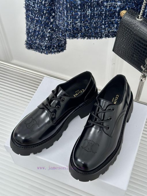 Celine | Celine 24ss Early Autumn New ProductLace up leather shoesGo materialThe fabric is mofcf7edw - Image 3