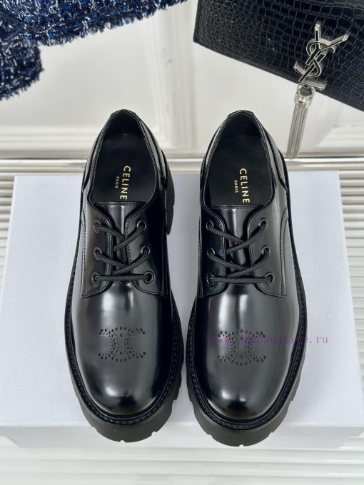 Celine | Celine 24ss Early Autumn New ProductLace up leather shoesGo materialThe fabric is mofcf7edw - Image 5