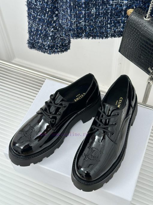 Celine | Celine 24ss Early Autumn New ProductLace up leather shoesGo materialThe fabric is mf010e27h - Image 12