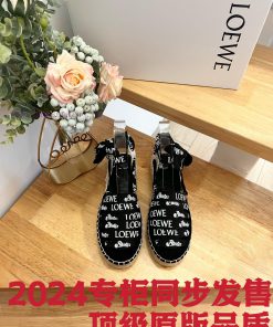Brand LoeweLOEWE Thick soled Fisherman's Shoes Women's CashmereAnagram grass shoesColor Apri95bjvaei
