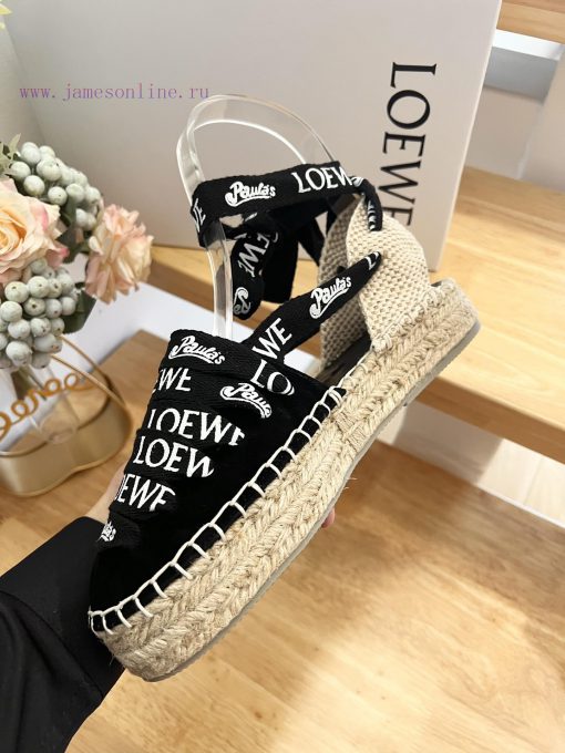 Brand LoeweLOEWE Thick soled Fisherman's Shoes Women's CashmereAnagram grass shoesColor Apri95bjvaei - Image 9