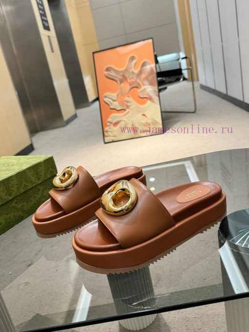 Full year shipment, Gucci's latest limited edition thick soled slippers of top quality are agipcxgal