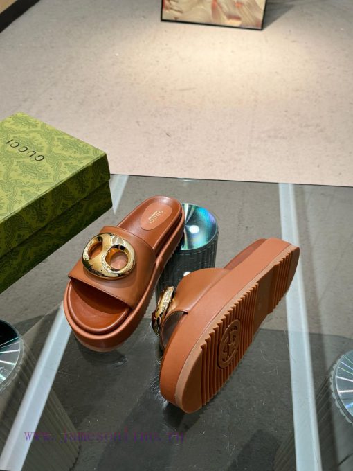 Full year shipment, Gucci's latest limited edition thick soled slippers of top quality are agipcxgal - Image 6