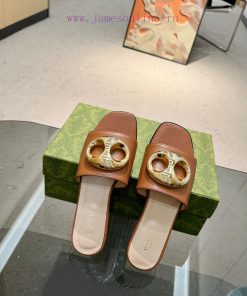 Gucci Home 2 New Flat Heel One Way Dragging Long term Production Recommended to Meimei Must z8x2uit5