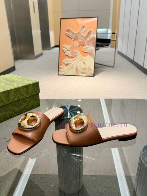 Gucci Home 2 New Flat Heel One Way Dragging Long term Production Recommended to Meimei Must z8x2uit5 - Image 6