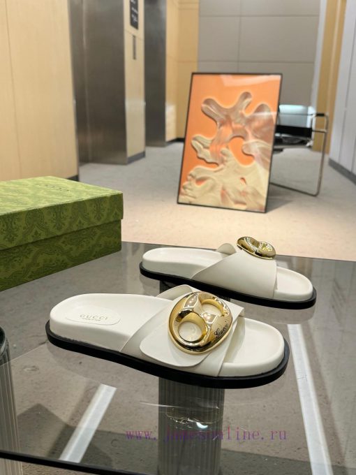 Oil edge Gucci Home 2 new flat heel straight drag for long-term production recommended to be5ugf6vlx - Image 2