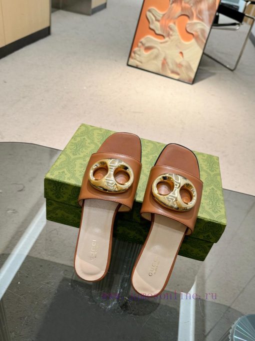 Gucci Home 2 New Flat Heel One Way Dragging Long term Production Recommended to Meimei Must z8x2uit5 - Image 11