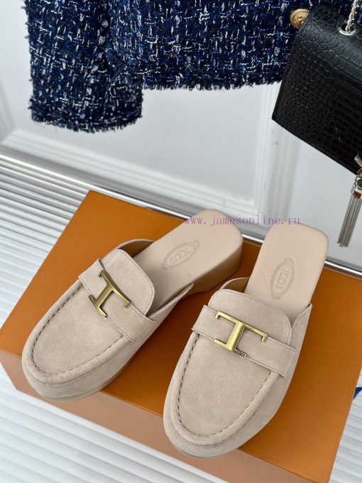 TOD's Classic Explosive Thick Bottom Metal BuckleHalf drag seriesOriginal customized calf lexn34yh2m - Image 3