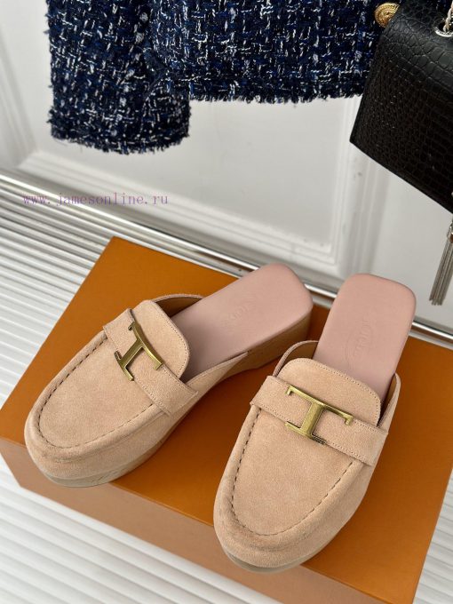 TOD's Classic Explosive Thick Bottom Metal BuckleHalf drag seriesOriginal customized calf le2tv08b5u - Image 3