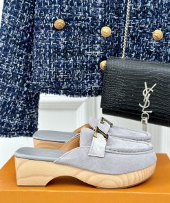 TOD's Classic Explosive Thick Bottom Metal BuckleHalf drag seriesOriginal customized calf lef001tehu
