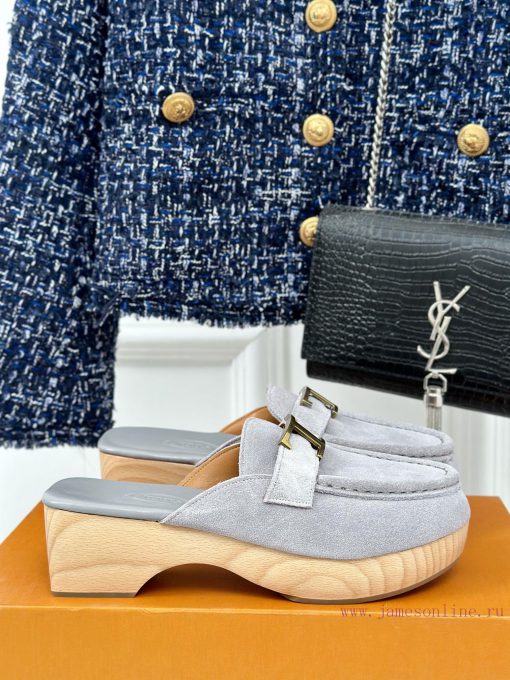 TOD's Classic Explosive Thick Bottom Metal BuckleHalf drag seriesOriginal customized calf lef001tehu - Image 2