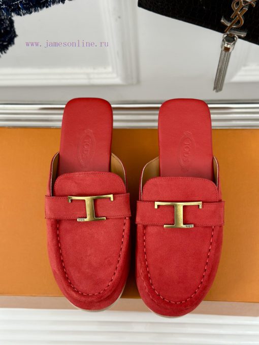 TOD's Classic Explosive Thick Bottom Metal BuckleHalf drag seriesOriginal customized calf leg4coethv - Image 5