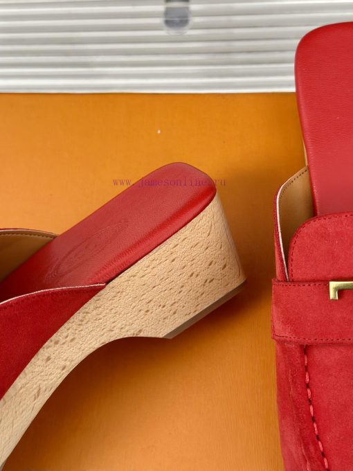 TOD's Classic Explosive Thick Bottom Metal BuckleHalf drag seriesOriginal customized calf leg4coethv - Image 7