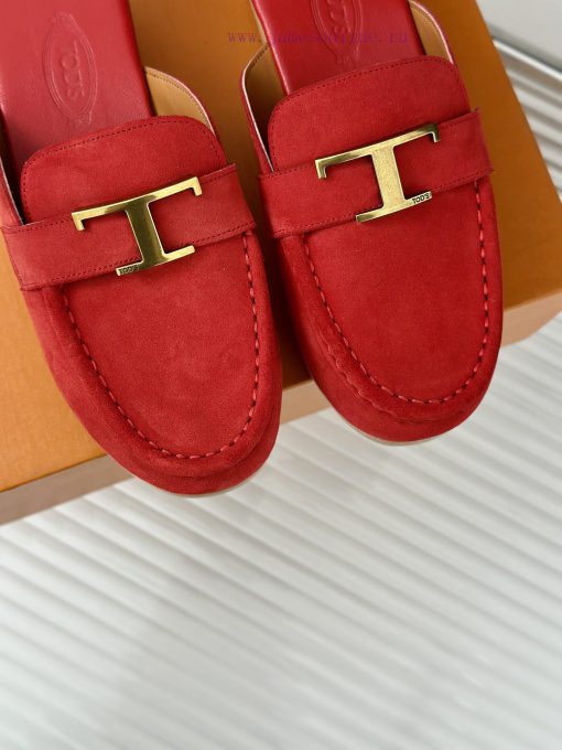 TOD's Classic Explosive Thick Bottom Metal BuckleHalf drag seriesOriginal customized calf leg4coethv - Image 8