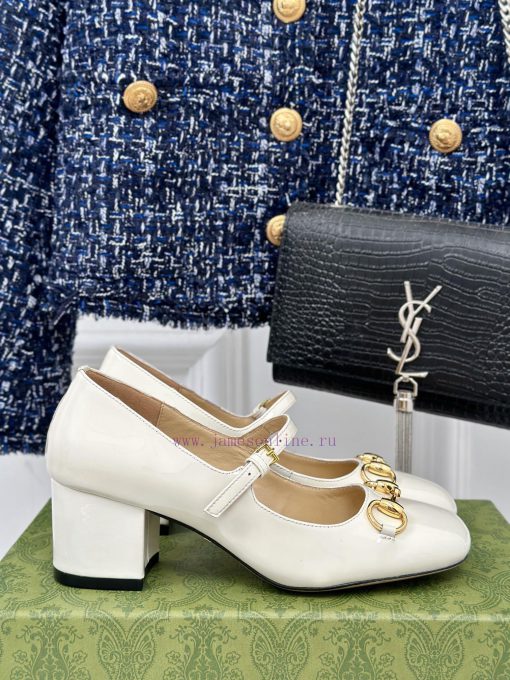 Gucci's timeless classic style with a horseneck buckle, fashionable Mary Jane single shoeOri6d3r2hh8 - Image 2