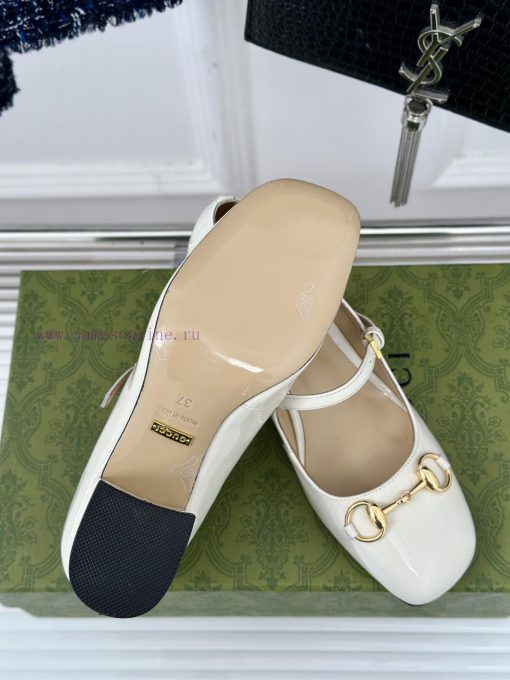 Gucci's timeless classic style with a horseneck buckle, fashionable Mary Jane single shoeOri6d3r2hh8 - Image 10