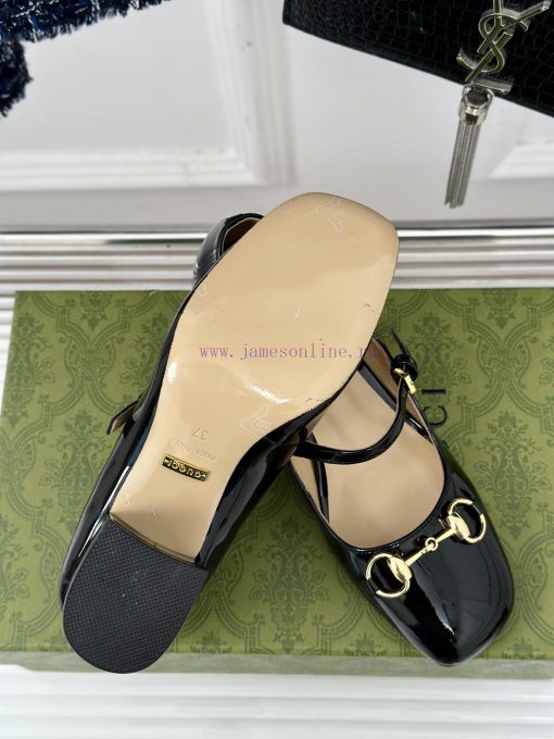 Gucci's timeless classic style with a horseneck buckle, fashionable Mary Jane single shoeOria3vmzszn - Image 10