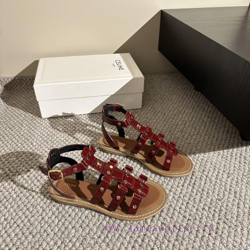 CELINE's new popular Arc de Triomphe British style flat sandals and slippers are simple, styoywel08s - Image 3