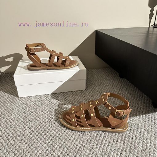 CELINE's new popular Arc de Triomphe British style flat sandals and slippers are simple, styfjn3k96l - Image 7